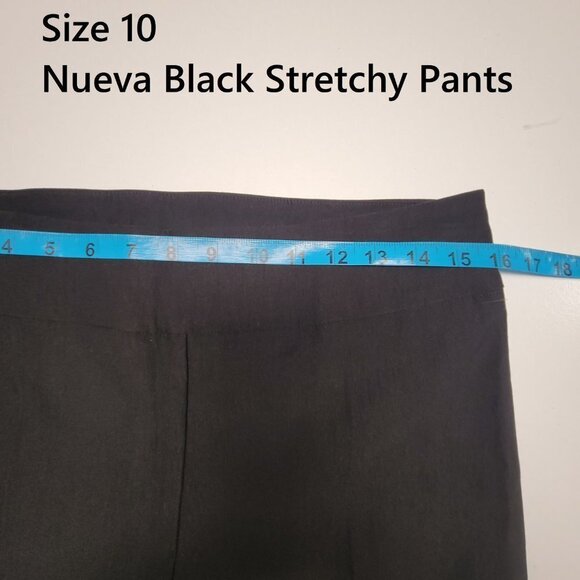 NUEVA Stretchy Travelers Crease Black Pants Size 10 Size 14 - NWOT - Picture 5 of 9